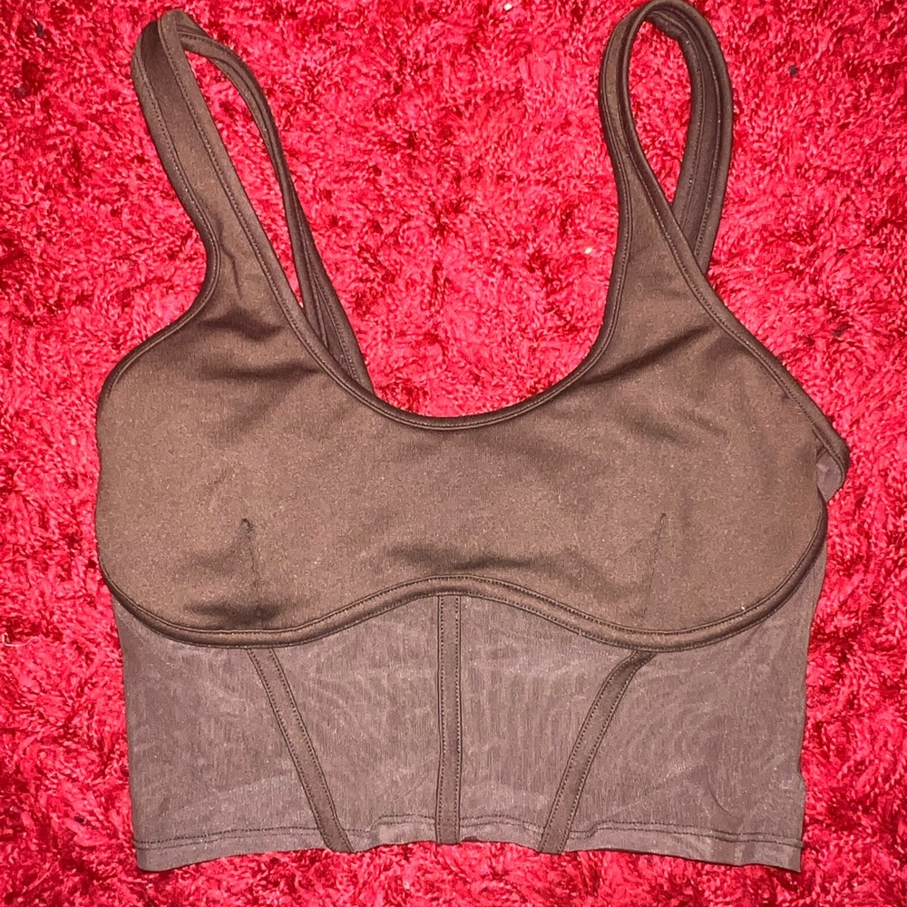 Alo Yoga Airbrush Mesh Corset Tank